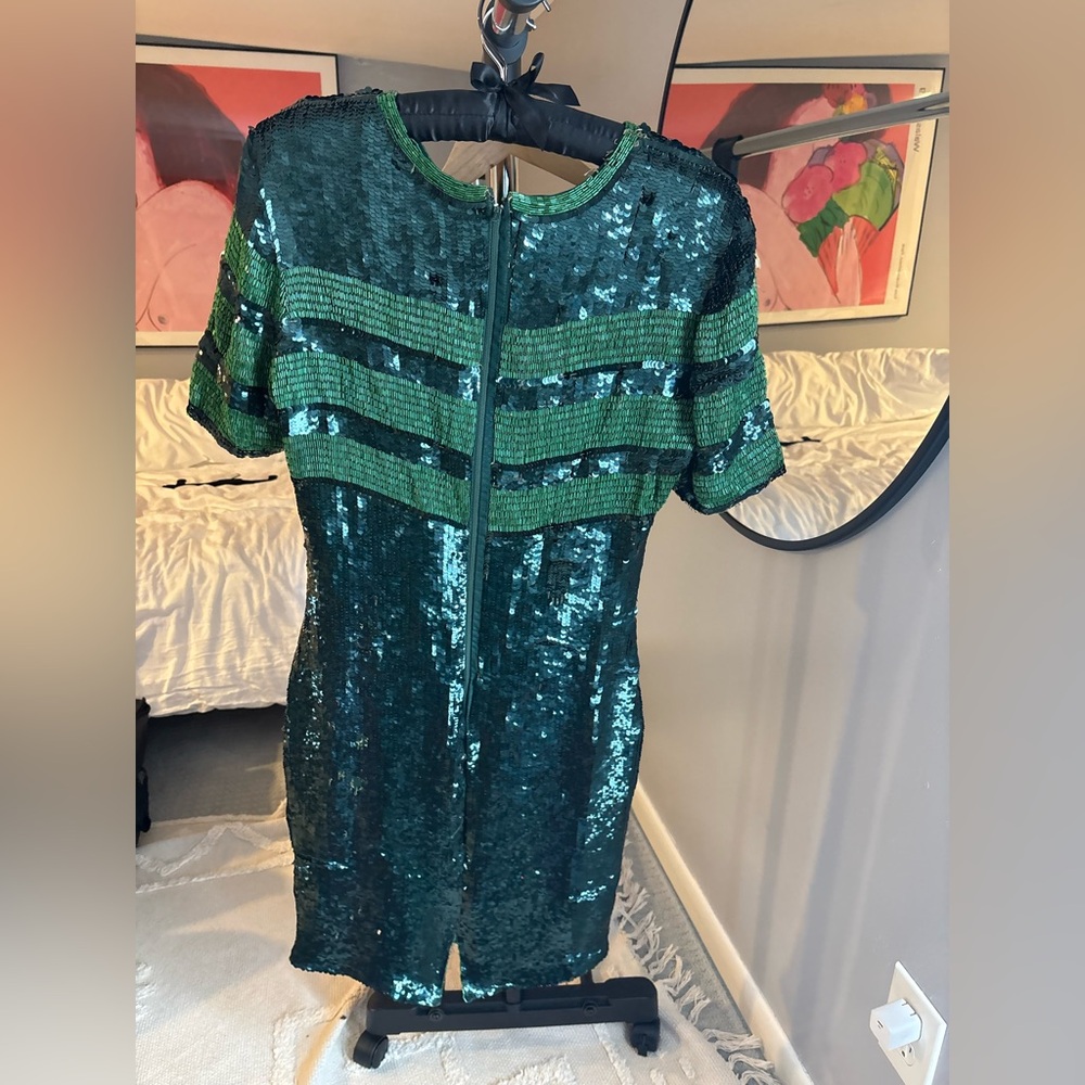 Vintage “Night Vogue” Sequin Mini Dress - Picture 2 of 5